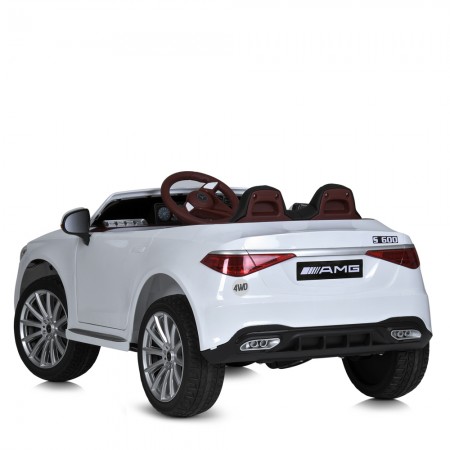 Машина M 6020EBLR-1 на радиоуправлении, 1акум12V10AH, 4*35W, MP3, USB, TF, BLUETOOTH, APP, EVA, шкіра, музыка, свет, білий