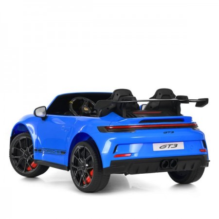 Детский электромобиль Porsche 911 GT3 RS M 6111EBLR-4 двухместный, 2 мотора по 320W, EVA, кожа, Bluetooth, MP3, синий Детский электромобиль Porsche 911 GT3 RS M 6111EBLR-4 двухместный, 2 мотора по 320W, EVA, кожа, Bluetooth, MP3, синий