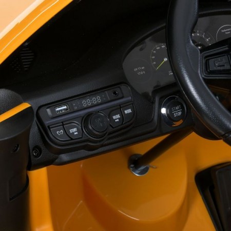 Двомісний дитячий електромобіль Porsche 911 GT3 RS M 6111EBLR-6, 2 мотори по 320W, EVA колеса, екошкіра, MP3, Bluetooth, жовтий