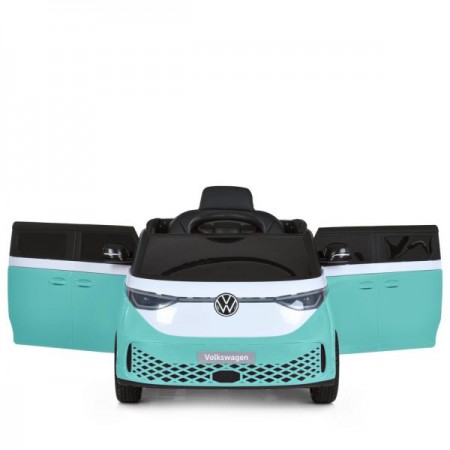 Детский электромобиль Volkswagen ID Buzz M 6281EBLR-15, 2 мотора по 35W, EVA, экокожа, Bluetooth, MP3, USB, бирюзовый
