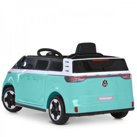 Детский электромобиль Volkswagen ID Buzz M 6281EBLR-15, 2 мотора по 35W, EVA, экокожа, Bluetooth, MP3, USB, бирюзовый