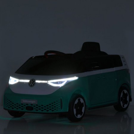 Детский электромобиль Volkswagen ID Buzz M 6281EBLR-15, 2 мотора по 35W, EVA, экокожа, Bluetooth, MP3, USB, бирюзовый