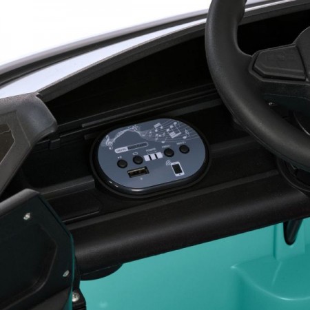Детский электромобиль Volkswagen ID Buzz M 6281EBLR-15, 2 мотора по 35W, EVA, экокожа, Bluetooth, MP3, USB, бирюзовый