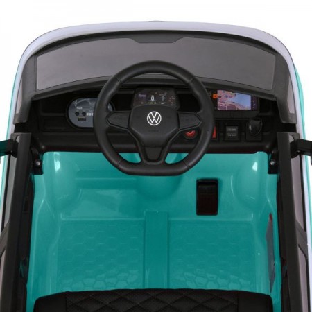 Детский электромобиль Volkswagen ID Buzz M 6281EBLR-15, 2 мотора по 35W, EVA, экокожа, Bluetooth, MP3, USB, бирюзовый