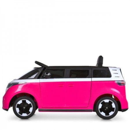 Дитячий електромобіль Volkswagen ID Buzz M 6281EBLR-8, 2 мотори по 35W, EVA, екошкіра, Bluetooth, MP3, USB, рожевий Дитячий електромобіль Volkswagen ID Buzz M 6281EBLR-8, 2 мотори по 35W, EVA, екошкіра, Bluetooth, MP3, USB, рожевий