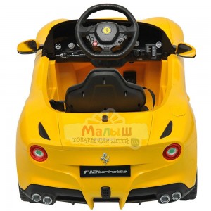 Детский электромобиль Bambi M 3176-1 EBLR-6 Ferrari F12 Berlinetta, желтый