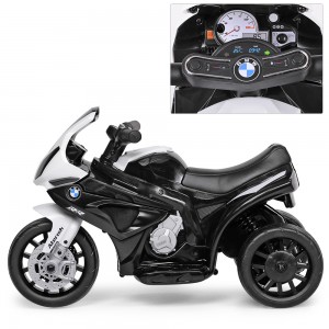 Детский мотоцикл Bambi JT 5188 L-2 BMW, черно-белый