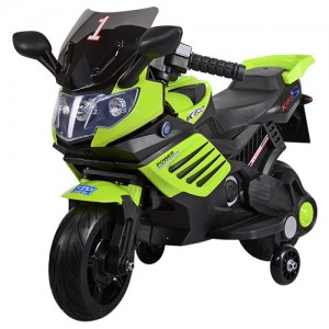 Детский мотоцикл Bambi M 3582 E-5, черно-зеленый