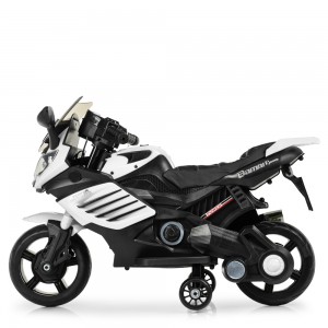 Детский мотоцикл Bambi M 3582-1 EL-1, черно-белый