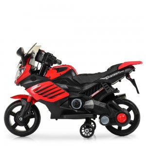 Дитячий мотоцикл Bambi M 3582 EL-3, чорно-червоний