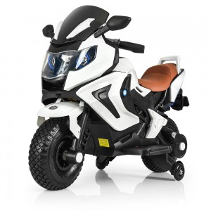 Детский мотоцикл Bambi M 3681-1 AL-1 BMW, черно-белый