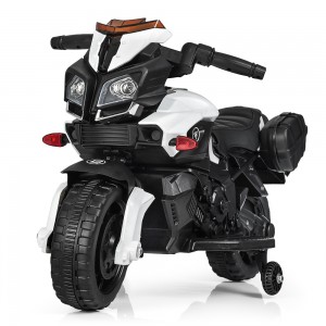 Дитячий мотоцикл Bambi M 3832 L-1 BMW, чорно-білий