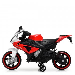 Детский мотоцикл Bambi M 4103-1-3 BMW, бело-красный