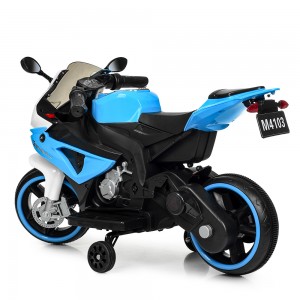 Детский мотоцикл Bambi M 4103-1-4 BMW, бело-синий
