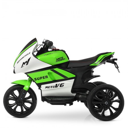 Дитячий мотоцикл Bambi M 4135 EL-1-5 Yamaha, біло-зелений