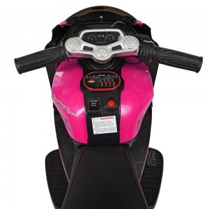 Детский мотоцикл Bambi M 4135-1 EL-8 Yamaha, черно-розовый
