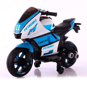 Детский мотоцикл Bambi M 4135 L-1-4 Yamaha, бело-синий