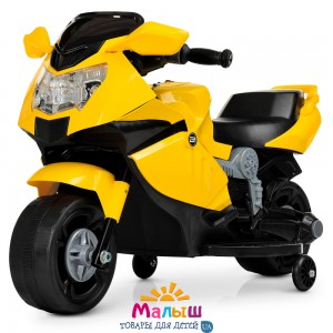 Дитячий мотоцикл Bambi M 4160-6 BMW, жовтий