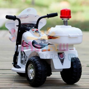 Детский мотоцикл Bambi M 4251-1 Police, белый