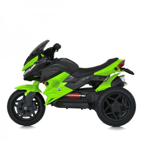 Дитячий мотоцикл BMW K1300S Bambi M 4274EL-5, зелений, 2 мотори по 35W, EVA, екошкіра, MP3, USB, TF