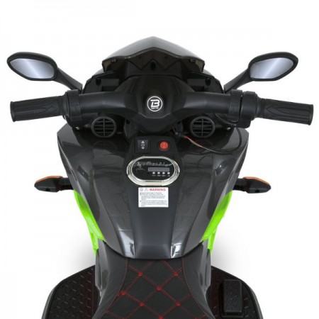Дитячий мотоцикл BMW K1300S Bambi M 4274EL-5, зелений, 2 мотори по 35W, EVA, екошкіра, MP3, USB, TF