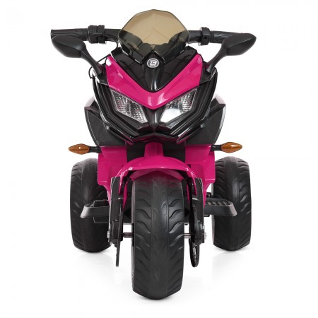 Детский мотоцикл BMW K1300S Bambi M 4274EL-8, розовый, 2 мотора по 35W, EVA, кожа, MP3, USB, TF