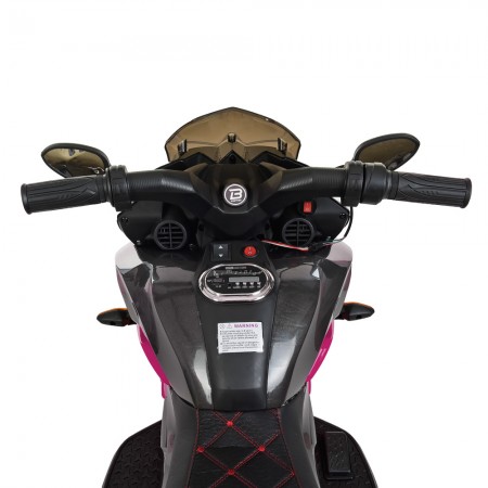 Детский мотоцикл BMW K1300S Bambi M 4274EL-8, розовый, 2 мотора по 35W, EVA, кожа, MP3, USB, TF