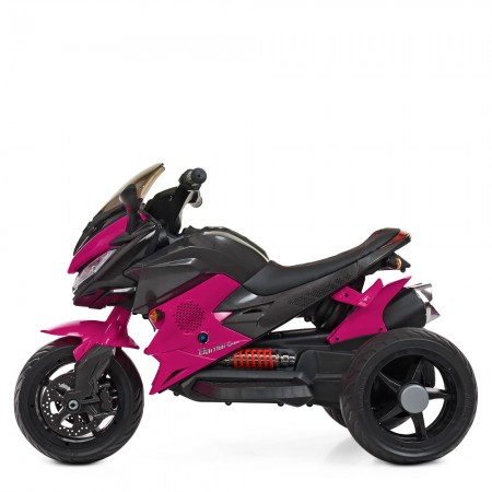 Детский мотоцикл BMW K1300S Bambi M 4274EL-8, розовый, 2 мотора по 35W, EVA, кожа, MP3, USB, TF