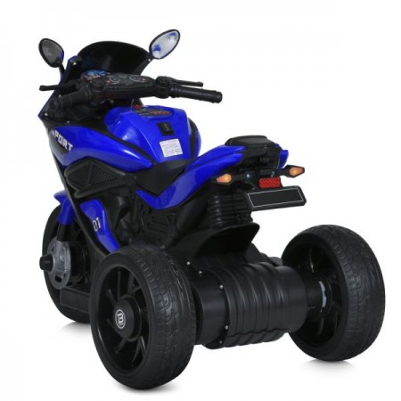 Детский мотоцикл Ducati Bambi Racer M 4454ELR-4 синий, с пультом управления, 2 мотора по 35W, EVA, кожа, MP3/USB/TF