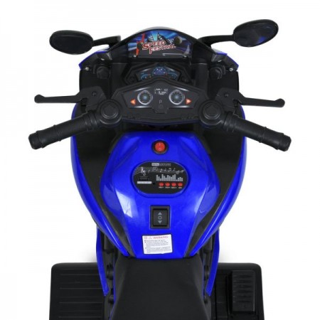 Детский мотоцикл Ducati Bambi Racer M 4454ELR-4 синий, с пультом управления, 2 мотора по 35W, EVA, кожа, MP3/USB/TF