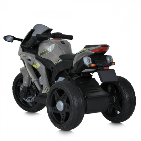 Дитячий мотоцикл Kawasaki Ninja ZX-10R M 5806EL-11 сірий, 2 мотори по 35W, EVA, шкіра, MP3, Bluetooth Дитячий мотоцикл Kawasaki Ninja ZX-10R M 5806EL-11 сірий, 2 мотори по 35W, EVA, шкіра, MP3, Bluetooth
