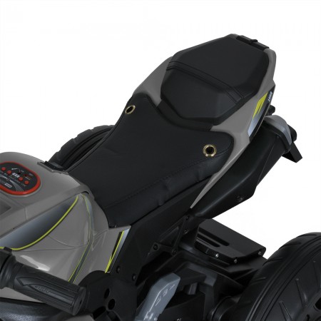 Дитячий мотоцикл Kawasaki Ninja ZX-10R M 5806EL-11 сірий, 2 мотори по 35W, EVA, шкіра, MP3, Bluetooth Дитячий мотоцикл Kawasaki Ninja ZX-10R M 5806EL-11 сірий, 2 мотори по 35W, EVA, шкіра, MP3, Bluetooth