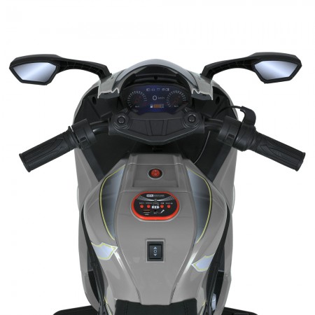 Дитячий мотоцикл Kawasaki Ninja ZX-10R M 5806EL-11 сірий, 2 мотори по 35W, EVA, шкіра, MP3, Bluetooth Дитячий мотоцикл Kawasaki Ninja ZX-10R M 5806EL-11 сірий, 2 мотори по 35W, EVA, шкіра, MP3, Bluetooth