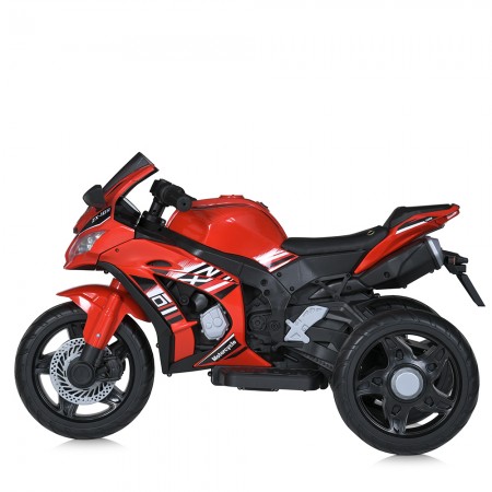 Дитячий мотоцикл Kawasaki Ninja ZX-10R M 5806EL-3 червоний, 2 мотори по 35W, EVA, шкіра, MP3, Bluetooth Дитячий мотоцикл Kawasaki Ninja ZX-10R M 5806EL-3 червоний, 2 мотори по 35W, EVA, шкіра, MP3, Bluetooth