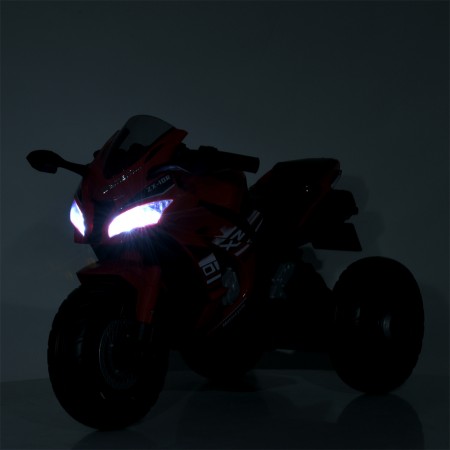 Дитячий мотоцикл Kawasaki Ninja ZX-10R M 5806EL-3 червоний, 2 мотори по 35W, EVA, шкіра, MP3, Bluetooth Дитячий мотоцикл Kawasaki Ninja ZX-10R M 5806EL-3 червоний, 2 мотори по 35W, EVA, шкіра, MP3, Bluetooth