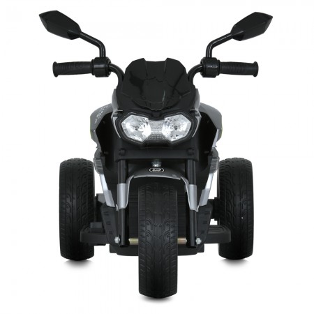 Детский мотоцикл Yamaha M 5825ES-11 серый с салатовыми вставками, 1 мотор 25W, EVA, MP3, USB, TF, свет и музыка