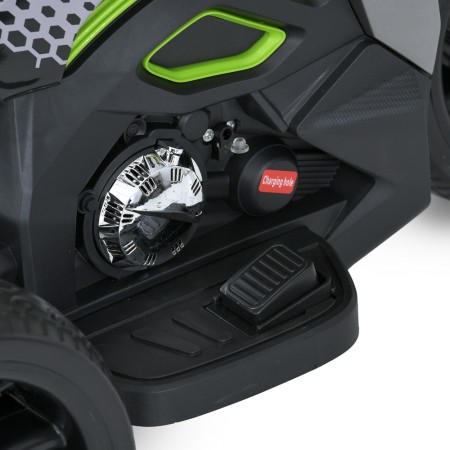Детский мотоцикл Yamaha M 5825ES-11 серый с салатовыми вставками, 1 мотор 25W, EVA, MP3, USB, TF, свет и музыка