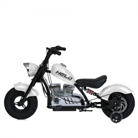 Дитячий мотоцикл Harley-Davidson Fat Boy M 6016AL-1, 1 мотор 350W, Bluetooth, USB, TF, екошкіра, надувні гумові колеса, білий