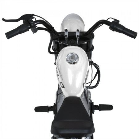 Дитячий мотоцикл Harley-Davidson Fat Boy M 6016AL-1, 1 мотор 350W, Bluetooth, USB, TF, екошкіра, надувні гумові колеса, білий