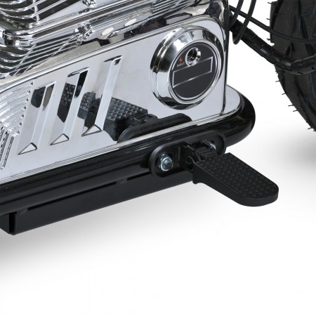Дитячий мотоцикл Harley-Davidson Fat Boy M 6016AL-1, 1 мотор 350W, Bluetooth, USB, TF, екошкіра, надувні гумові колеса, білий