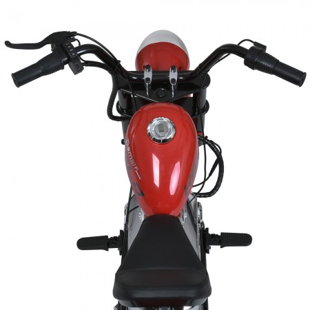 Дитячий мотоцикл Harley-Davidson Fat Boy M 6016AL-3, 1 мотор 350W, Bluetooth, USB, TF, екошкіра, надувні гумові колеса, червоний