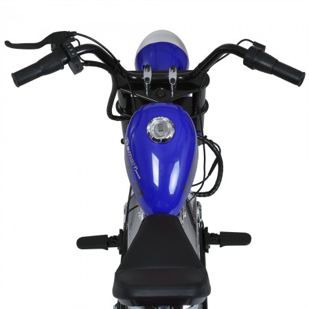 Дитячий мотоцикл Harley-Davidson Fat Boy M 6016AL-4, 1 мотор 350W, Bluetooth, USB, TF, екошкіра, надувні гумові колеса, синій