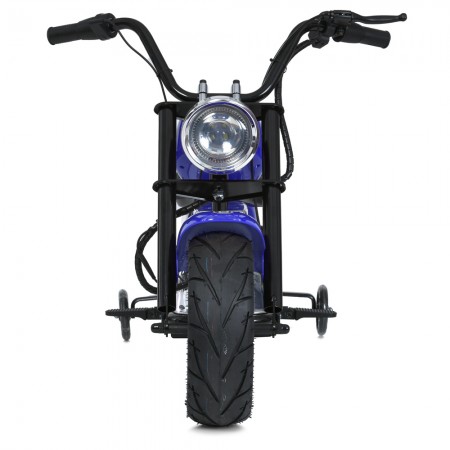 Дитячий мотоцикл Harley-Davidson Fat Boy M 6016AL-4, 1 мотор 350W, Bluetooth, USB, TF, екошкіра, надувні гумові колеса, синій