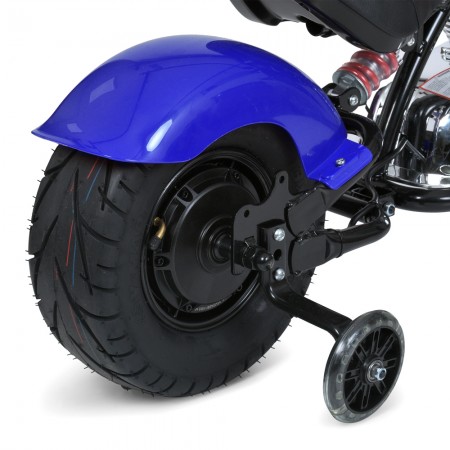 Дитячий мотоцикл Harley-Davidson Fat Boy M 6016AL-4, 1 мотор 350W, Bluetooth, USB, TF, екошкіра, надувні гумові колеса, синій