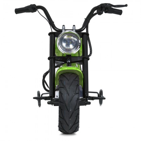 Дитячий мотоцикл Harley-Davidson Fat Boy M 6016AL-5, 1 мотор 350W, Bluetooth, USB, TF, екошкіра, надувні гумові колеса, зелений