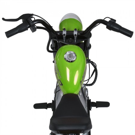 Дитячий мотоцикл Harley-Davidson Fat Boy M 6016AL-5, 1 мотор 350W, Bluetooth, USB, TF, екошкіра, надувні гумові колеса, зелений