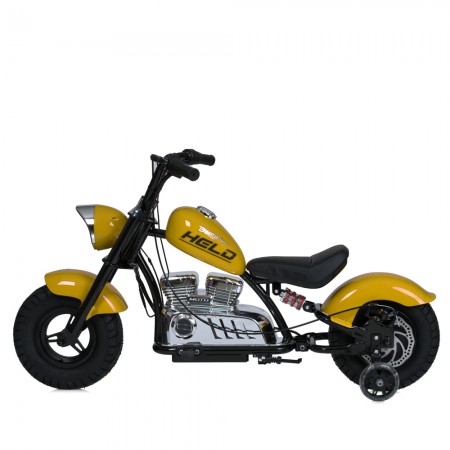 Дитячий мотоцикл Harley-Davidson Fat Boy M 6016AL-6, 1 мотор 350W, Bluetooth, USB, TF, екошкіра, надувні гумові колеса, жовтий Дитячий мотоцикл Harley-Davidson Fat Boy M 6016AL-6, 1 мотор 350W, Bluetooth, USB, TF, екошкіра, надувні гумові колеса, жовтий