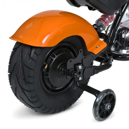 Детский мотоцикл Harley-Davidson Fat Boy M 6016AL-7, 1 мотор 350W, Bluetooth, USB, TF, экокожа, надувные резиновые колеса, оранжевый Детский мотоцикл Harley-Davidson Fat Boy M 6016AL-7, 1 мотор 350W, Bluetooth, USB, TF, экокожа, надувные резиновые колеса, оранжевый