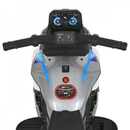 Детский мотоцикл BMW S1000R M 6262EL-11, 2 мотора по 25W, EVA, кожа, Bluetooth, USB, TF, серый