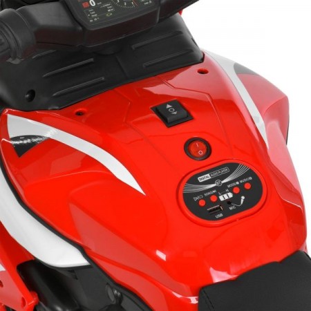 Детский мотоцикл BMW S1000R M 6262EL-3, 2 мотора по 25W, EVA, кожа, Bluetooth, USB, TF, красный Детский мотоцикл BMW S1000R M 6262EL-3, 2 мотора по 25W, EVA, кожа, Bluetooth, USB, TF, красный